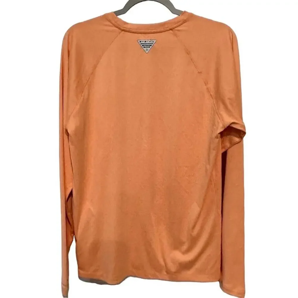 Columbia Men's Terminal Tackle Long Sleeve Fishing Shirt Orange S - Picture 3 of 9
